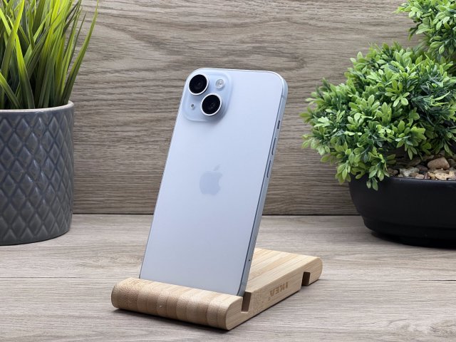 Hibátlan iPhone 15 Blue 128GB 2 ÉV Garanciával 100%