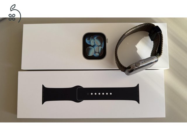 Apple Watch Series 11 GPS 46mm Space Grey Aluminium, gyári fekete szíjjal eladó - 6 hónapos