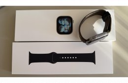 Apple Watch Series 11 GPS 46mm Space Grey Aluminium, gyári fekete szíjjal eladó - 6 hónapos