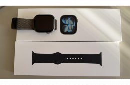Apple Watch Series 11 GPS 46mm Space Grey Aluminium, gyári fekete szíjjal eladó - 6 hónapos