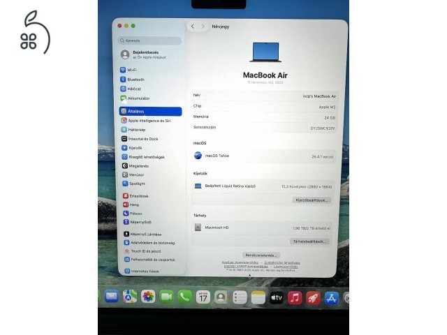 Egy MacBook Air kimaxolva mindenre IS! 15