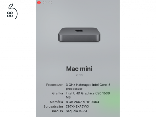 Eladnám 2018-as Intel 5-ös MacMini-m igen jó állapotban. 