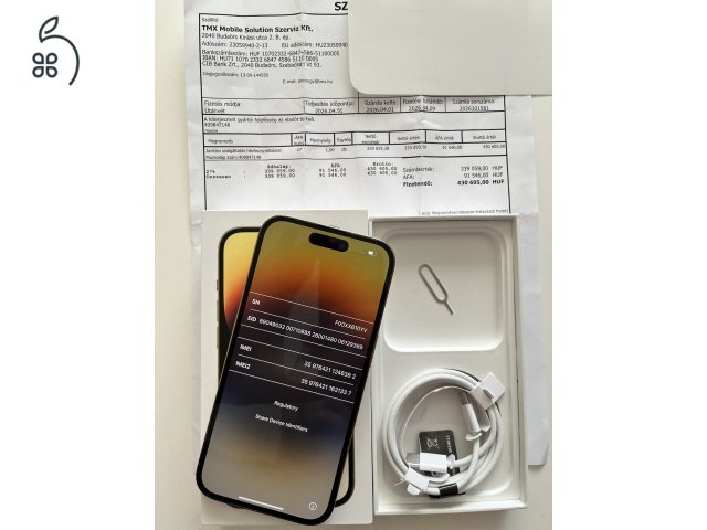 iPhone 14 Pro 128GB Új! Gold! 