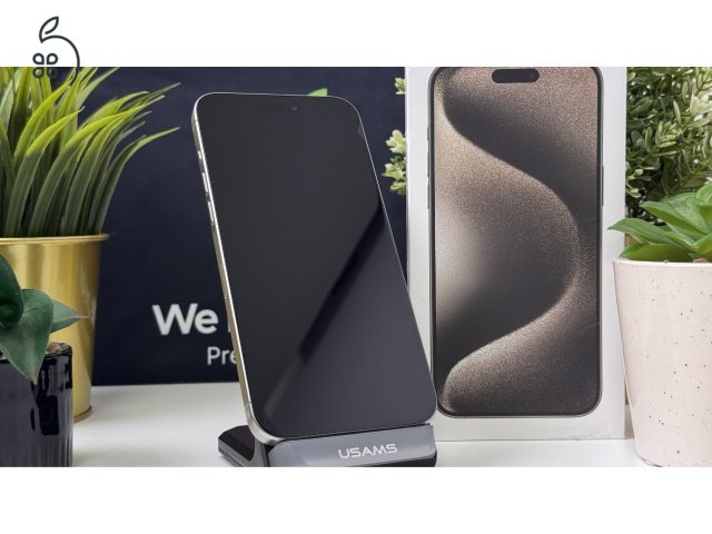iPhone 15 Pro 128GB Natúr Titán - Független, Számla, Garancia