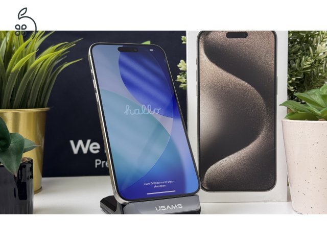iPhone 15 Pro 128GB Natúr Titán - Független, Számla, Garancia