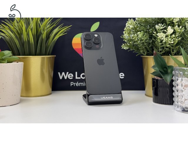 iPhone 15 Pro 256GB Fekete Titán, Független - Számla, 1ÉV Garancia