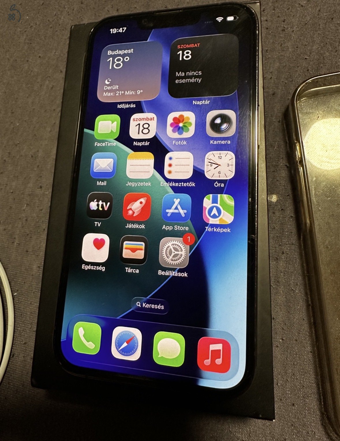 Eladó iPhone 13 Pro 128GB Szürke - Független, top állapot!