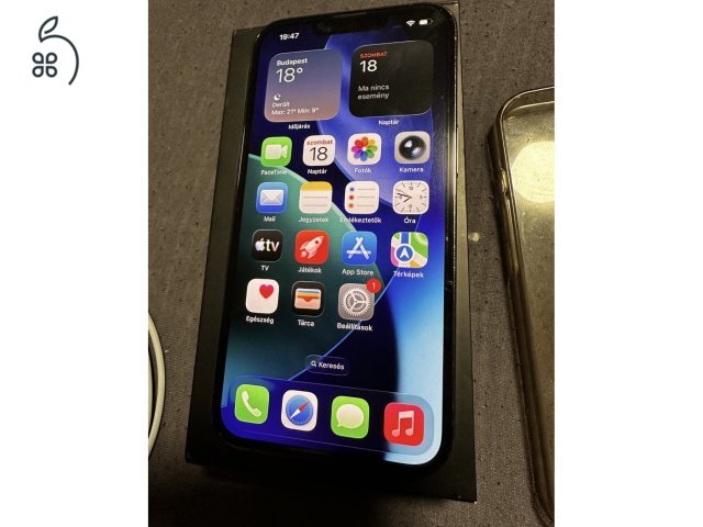 Eladó iPhone 13 Pro 128GB Szürke - Független, top állapot!