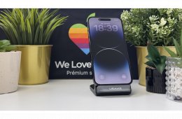  iPhone 14 Pro Max 256GB Asztrofekete, Független - Számla, 1ÉV Garancia 