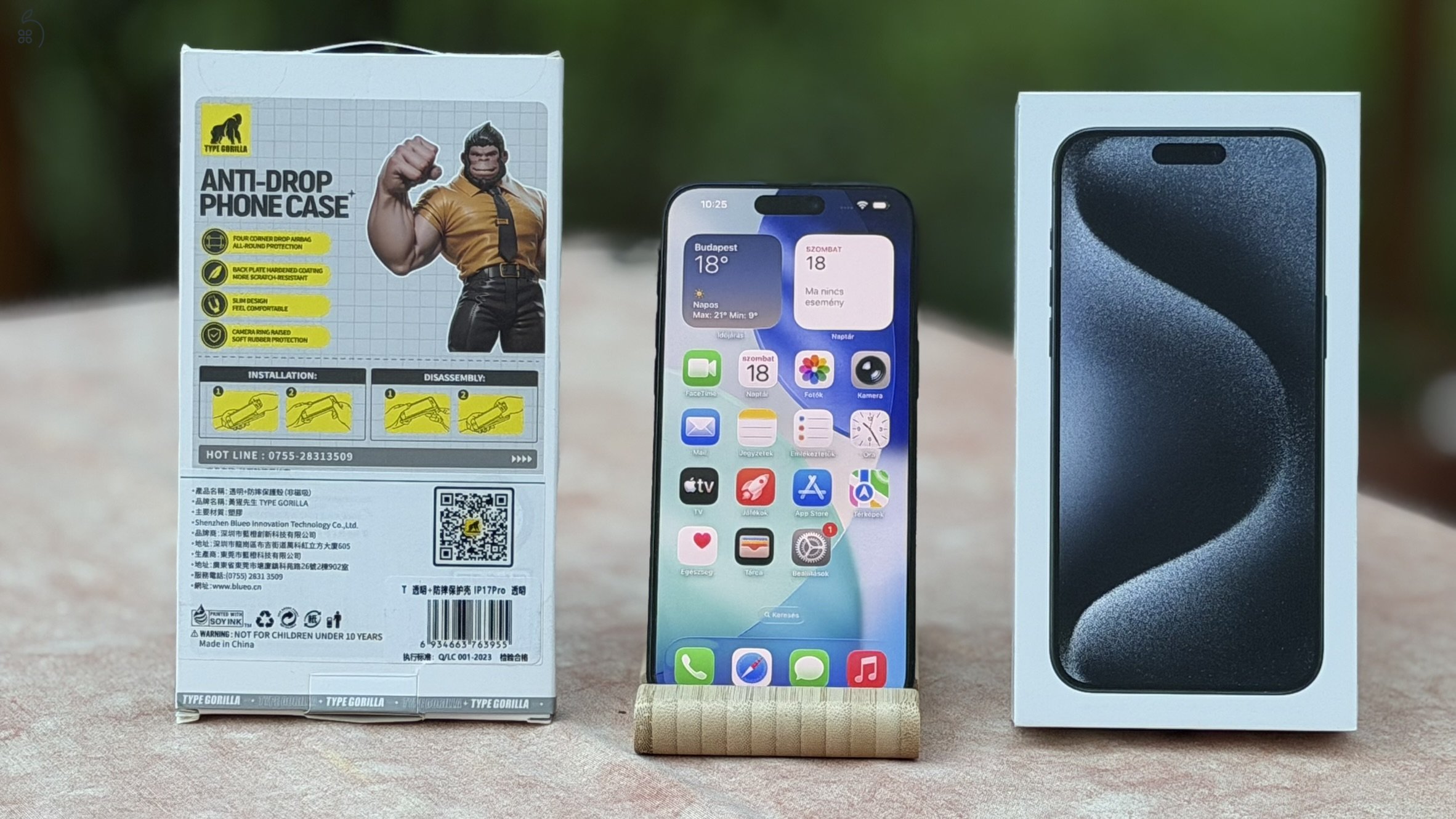 iPhone 15 Pro Max Blue Titanium 256GB karcmentes +4 hónap biztosítással