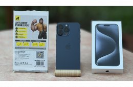 iPhone 15 Pro Max Blue Titanium 256GB karcmentes +4 hónap biztosítással