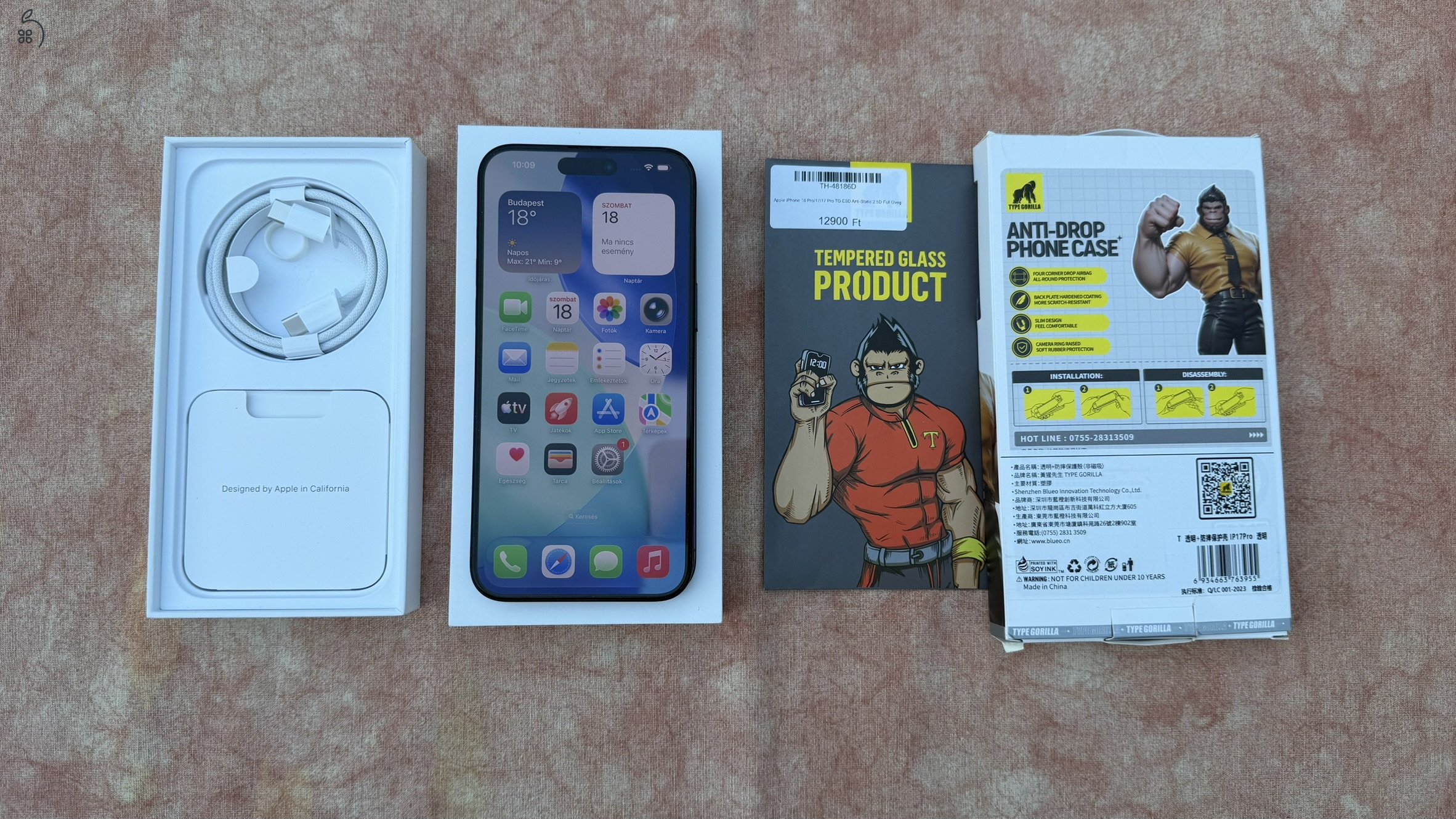 iPhone 15 Pro Max Blue Titanium 256GB karcmentes +4 hónap biztosítással