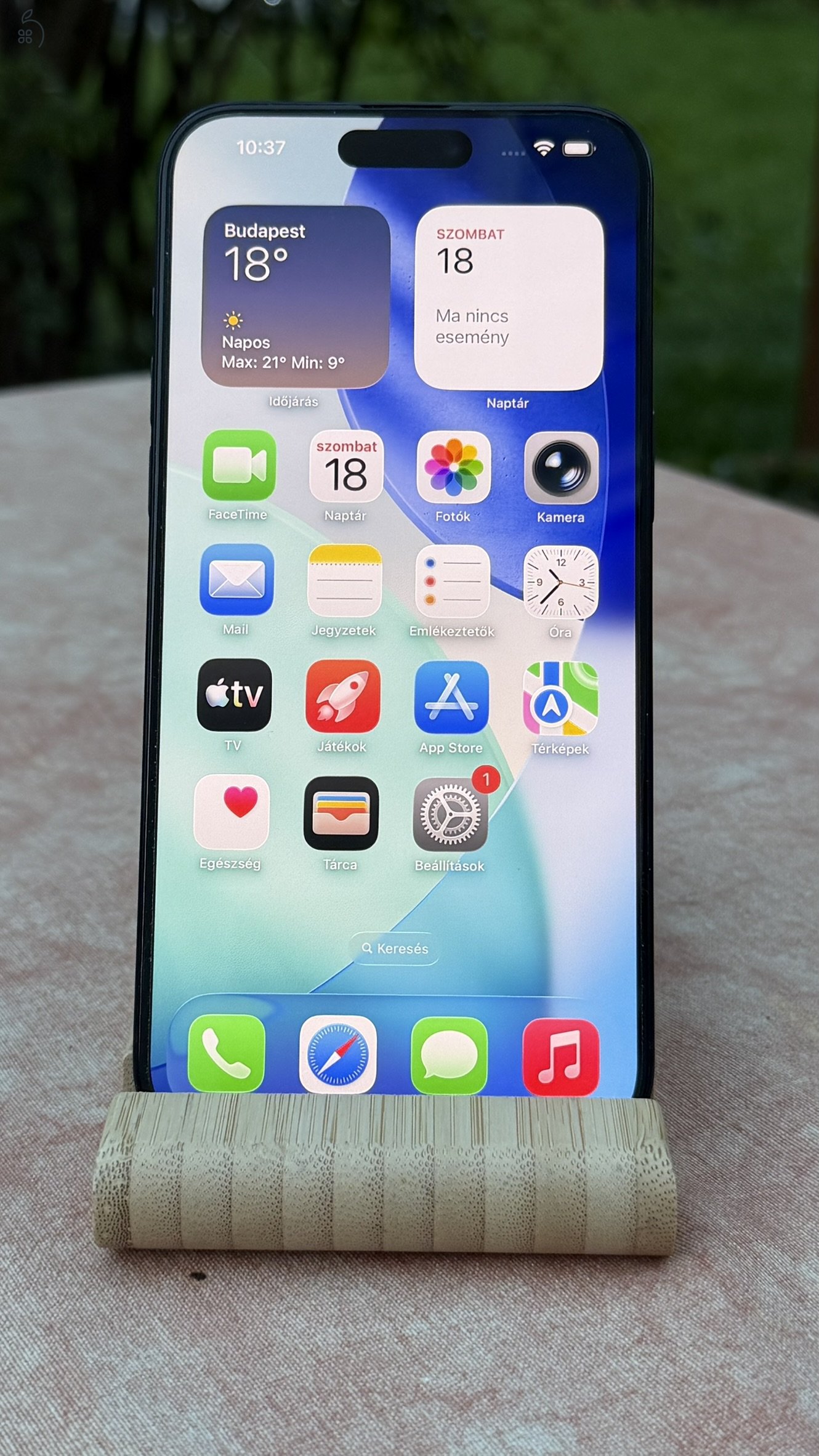 iPhone 15 Pro Max Blue Titanium 256GB karcmentes +4 hónap biztosítással