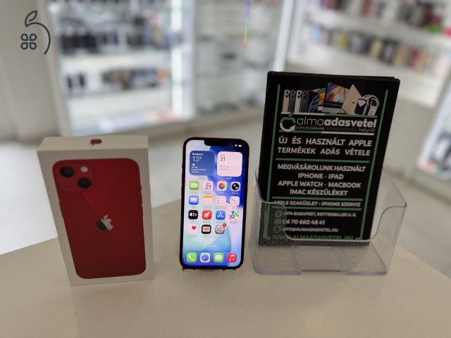 iPhone 13 128GB Független Megkímélt/1-3 hónap gar./Akku 85%/p4853