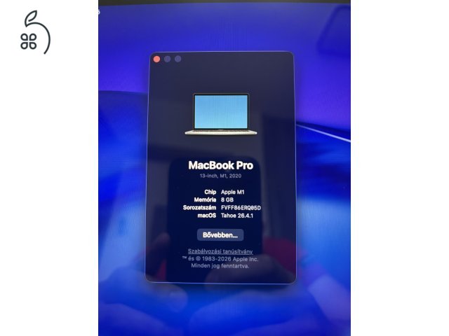 Apple MacBook Pro (13 hüvelykes, M1, 2020)