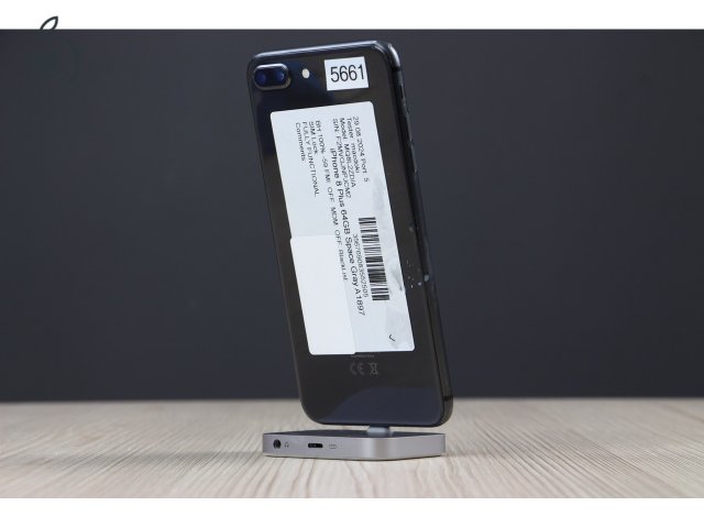 Használt Apple iPhone 8 Plus 64 GB Fekete C+ US-5661
