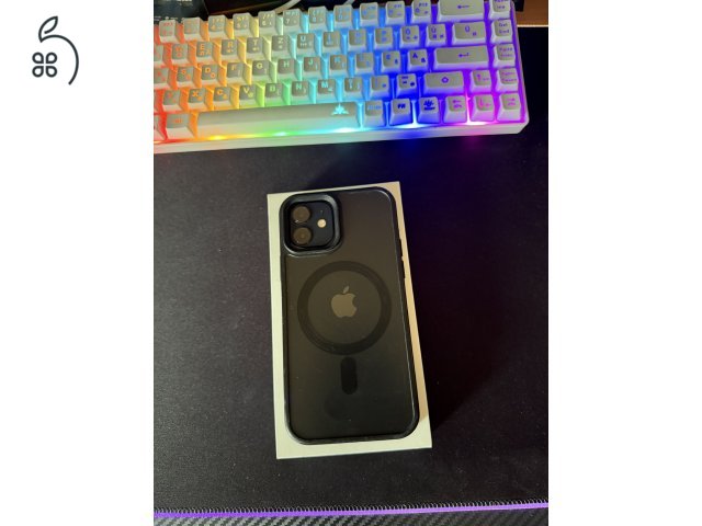 iPhone 12 64GB - Fekete - 100% Akkumulátor - Üvegfólia + Tok
