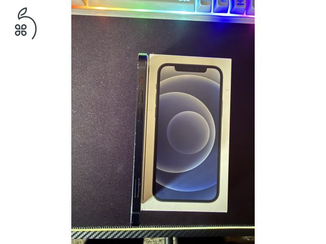 iPhone 12 64GB - Fekete - 100% Akkumulátor - Üvegfólia + Tok