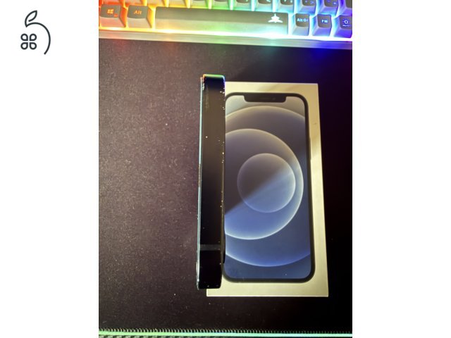 iPhone 12 64GB - Fekete - 100% Akkumulátor - Üvegfólia + Tok