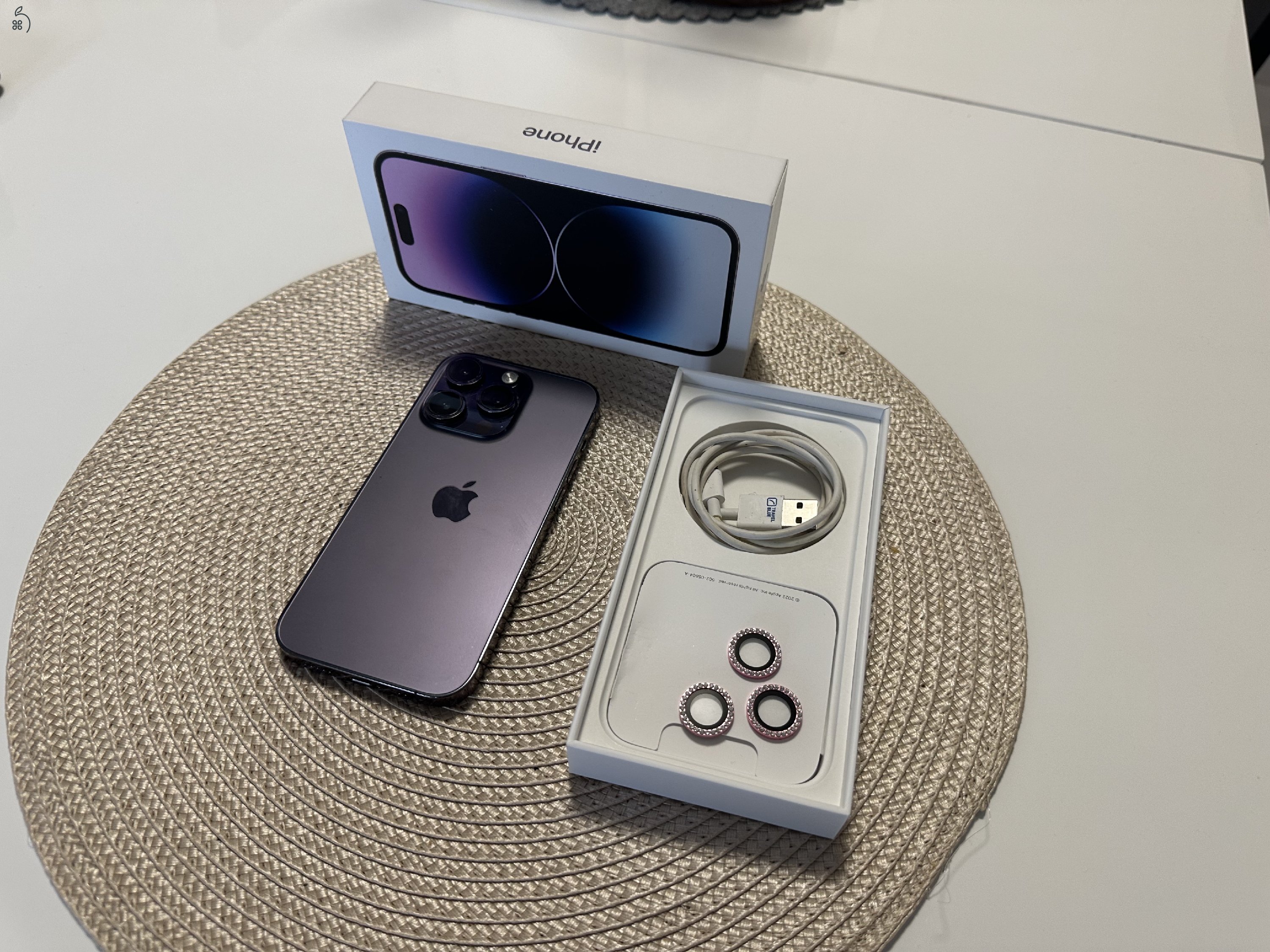 Apple iPhone 14 Pro 256Gb Lila független Új Akku!!!