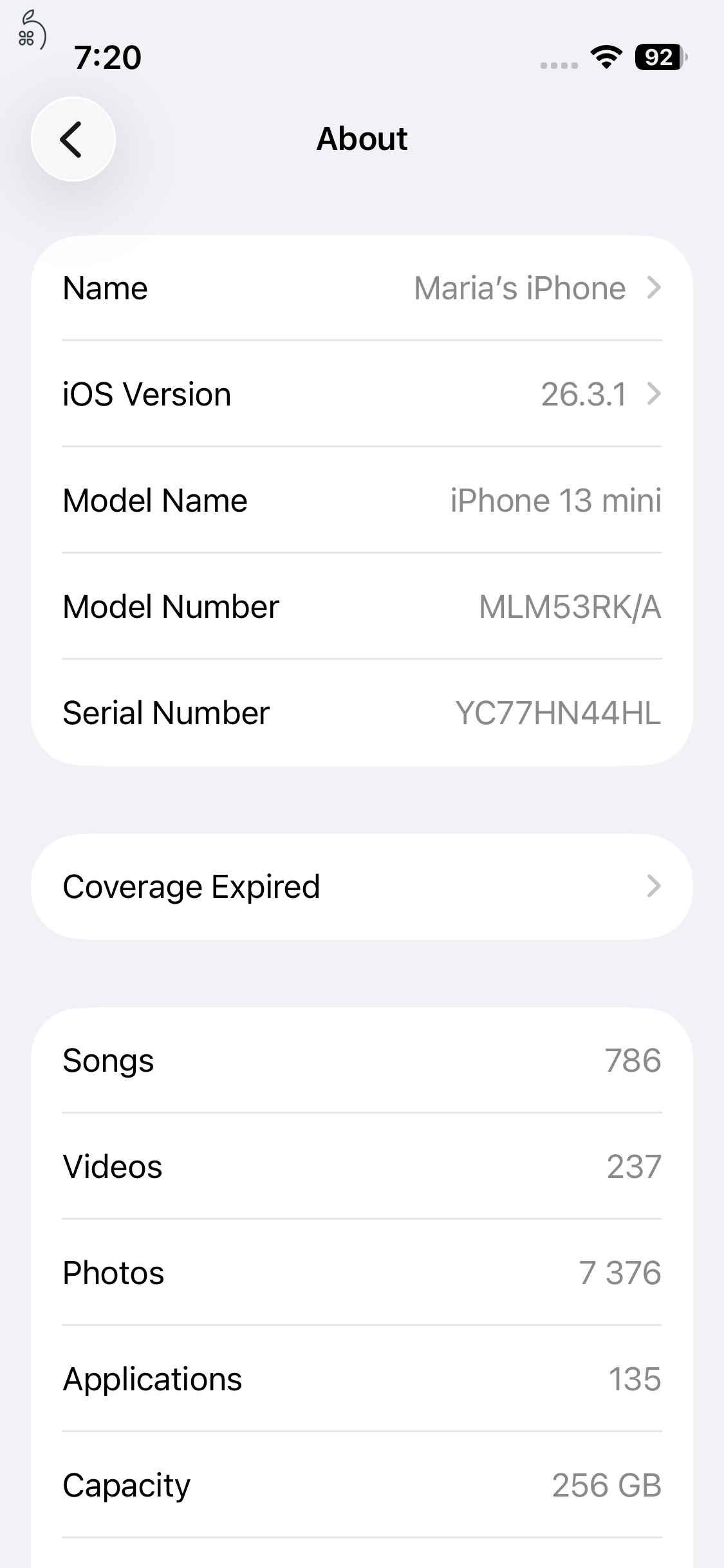 iPhone13 mini 256Gb fehér