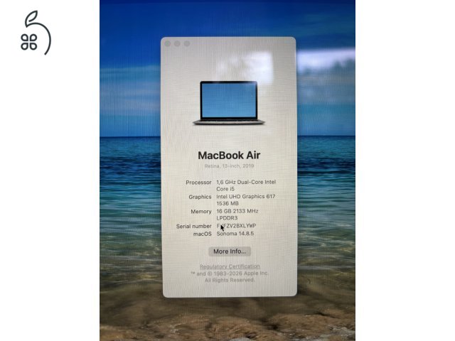 MacBook Air 13' 2019 (Intel i5, 16GB RAM, 256GB SSD)