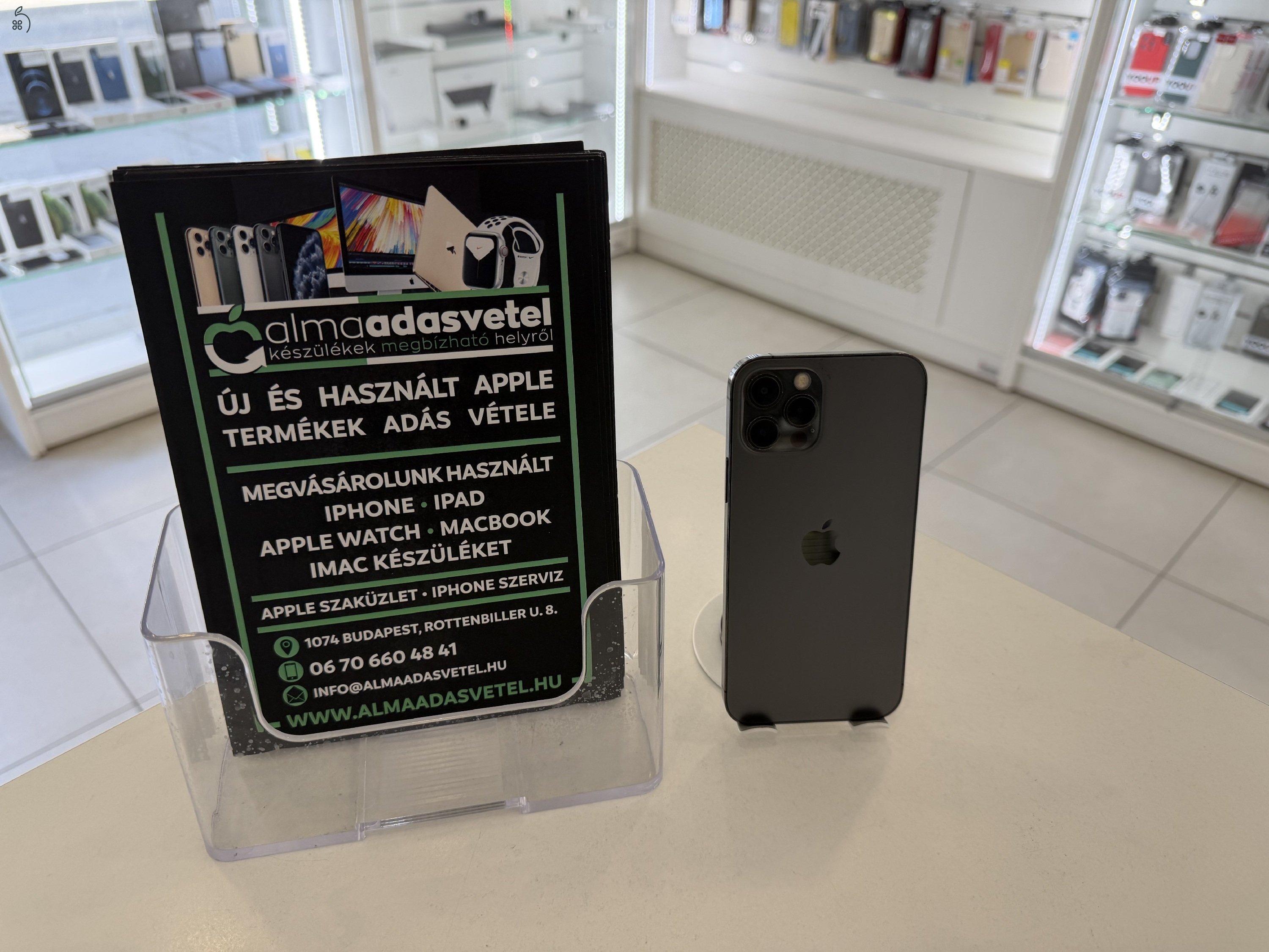 iPhone 12 Pro 128GB Független Megkímélt/1 hónap gar./Akku 80%/p4861