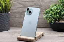Hibátlan iPhone 15 Green 128GB 2 ÉV Garanciával 90%