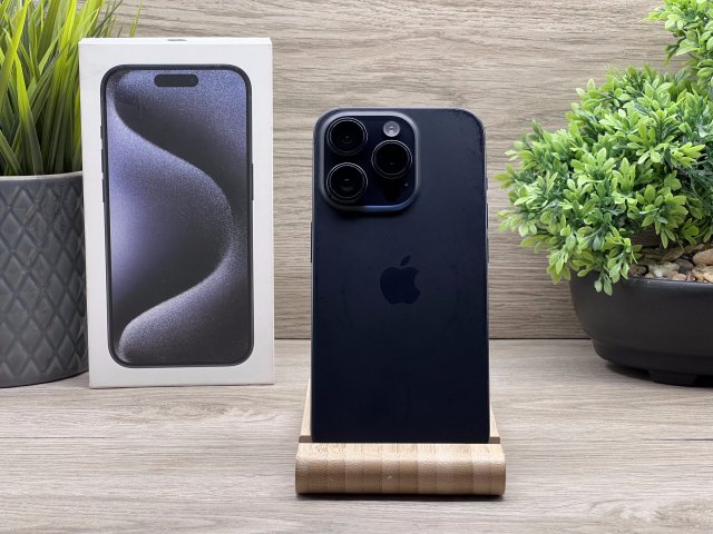 Hibátlan iPhone 15 Pro Blue Titanium 128GB 2 ÉV Garanciával 92%