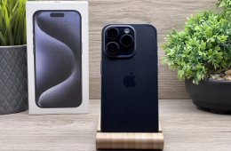 Hibátlan iPhone 15 Pro Blue Titanium 128GB 2 ÉV Garanciával 92%