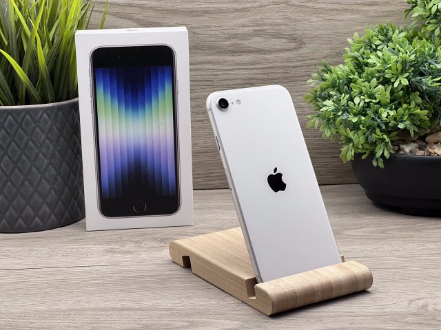 Hibátlan iPhone SE 2022 Starlight 128GB 2 ÉV Garanciával 90%