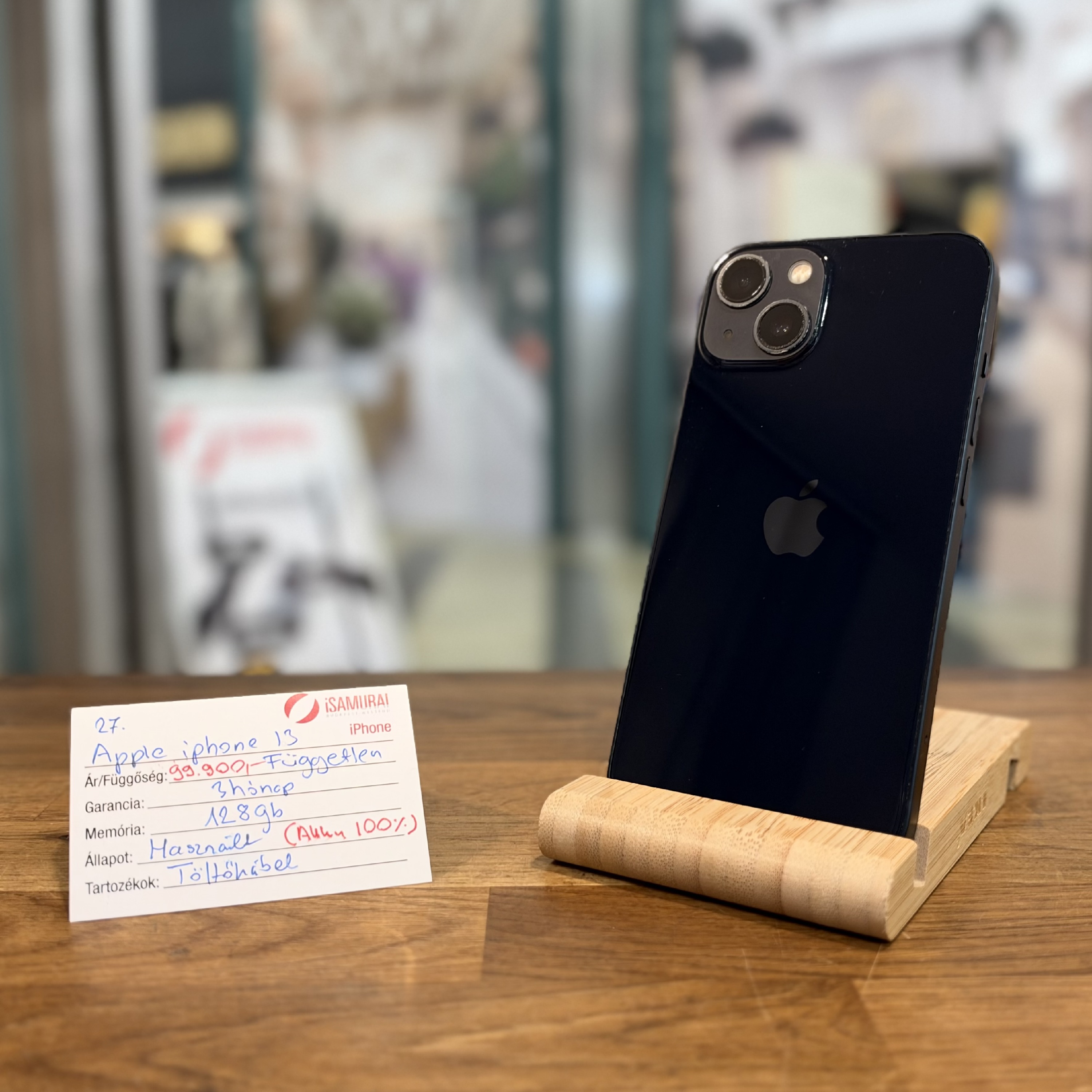 Apple iPhone 13 - 128 GB - Fekete - Új akku (27.)