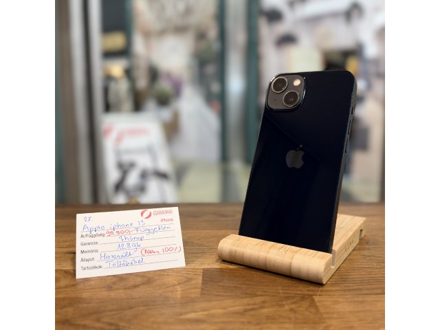 Apple iPhone 13 - 128 GB - Fekete - Új akku (27.)