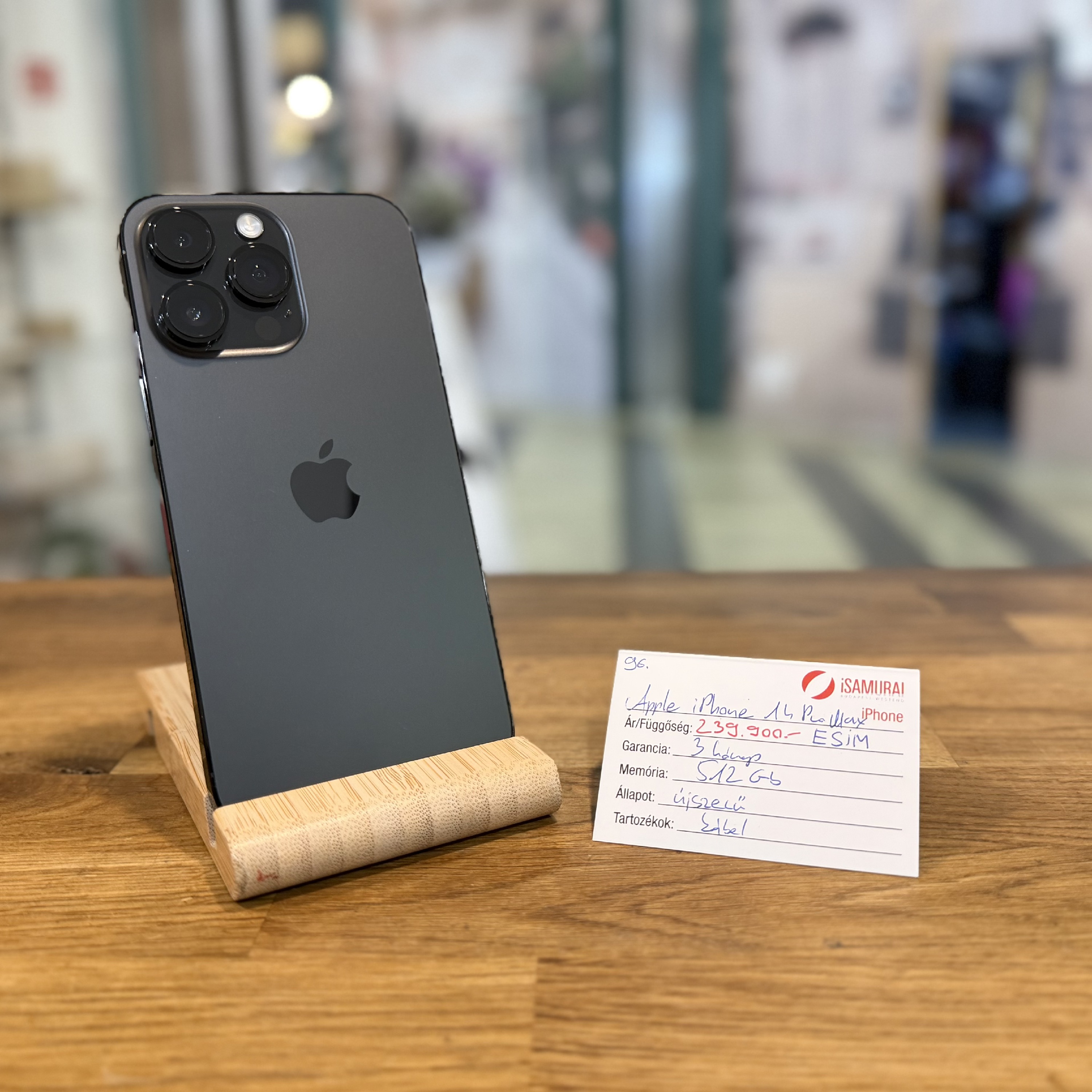 96. Apple iPhone 14 Pro Max - 512GB - Space Black - Újszerű