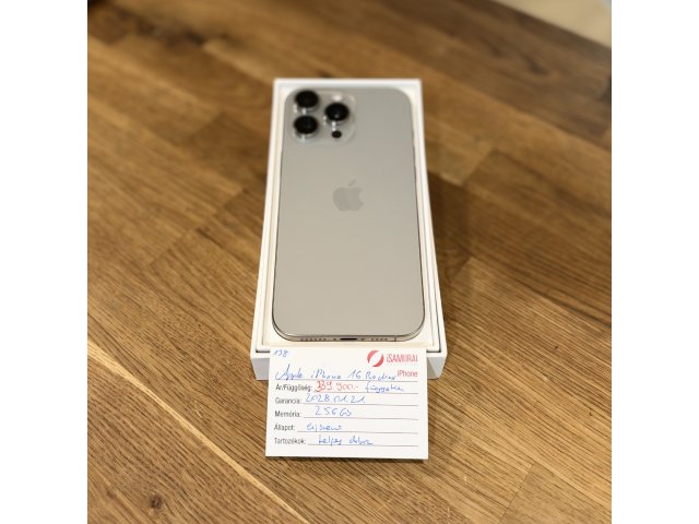 Apple iPhone 16 Pro Max - 256GB - Natúr Titán - újszerű - 2028.01.21. Gar ( 138.)