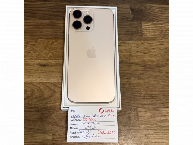 Apple iPhone 16 Pro Max - 256GB - Sivatagi Titán - 2027.09.19. Gar ( 146.)