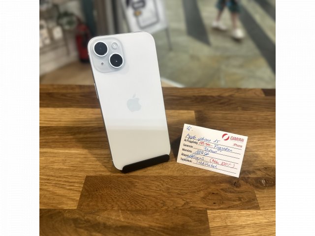 Apple iPhone 15 - 128 GB - Kék - Újszerű - Akku 100% (76.)