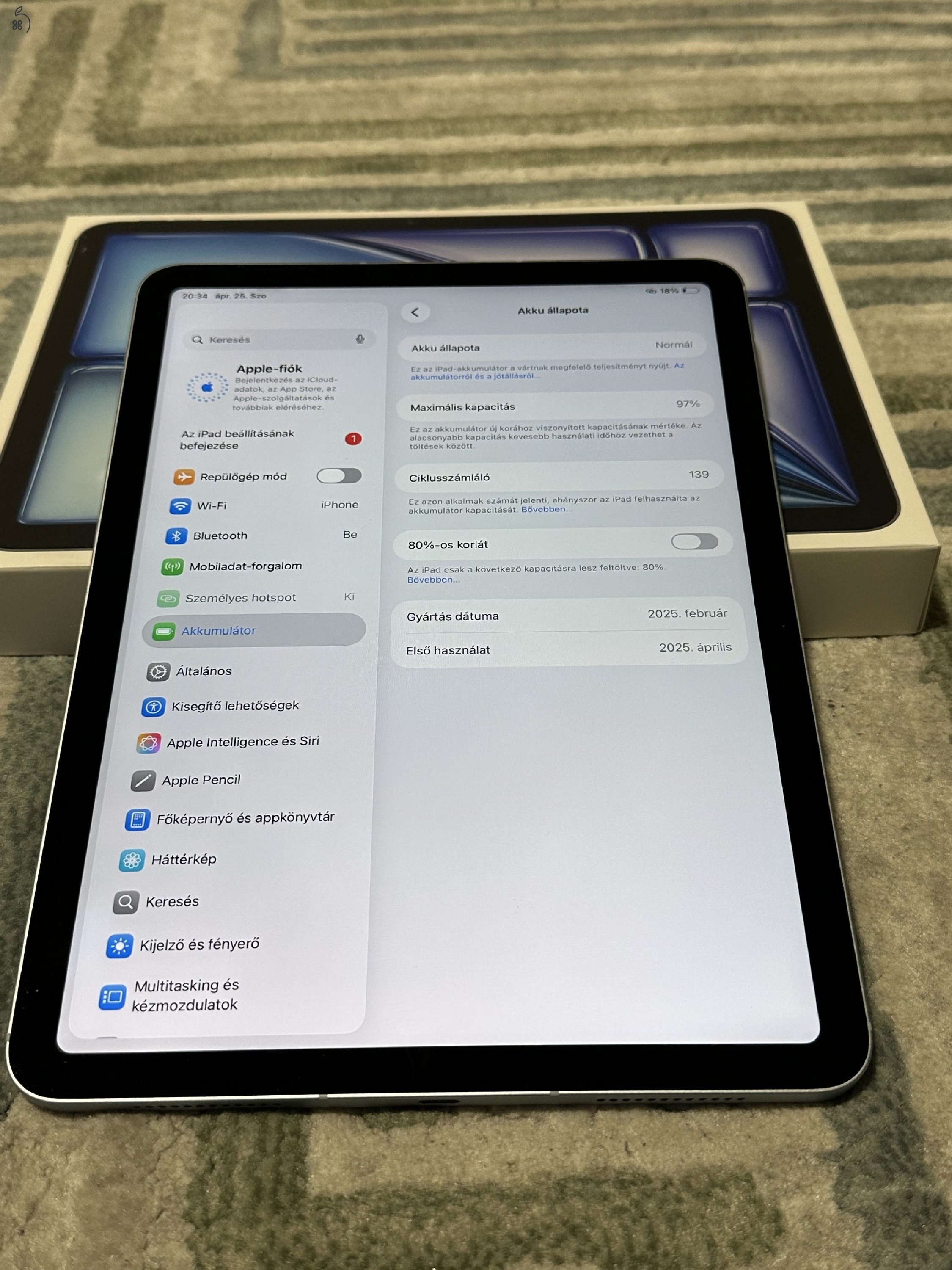 iPad AIR 11” (2025) M3 Chip! 128GB WIFI + 5G Cellular! + TOK! Garancia!