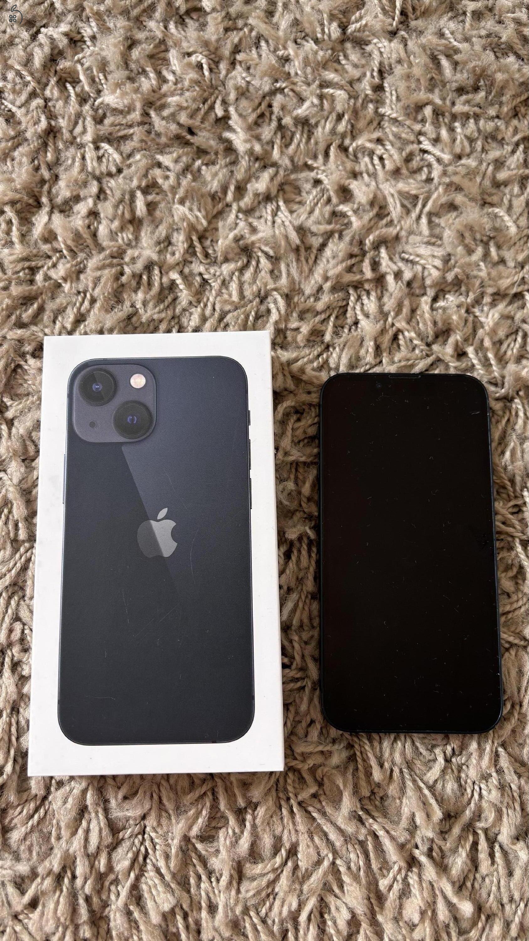 iPhone 13 mini / éjfekete / 128 GB / független / 86%-os akku