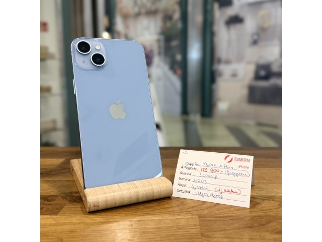 104. Apple iPhone 14 Plus - 256GB - kék - 100% akku