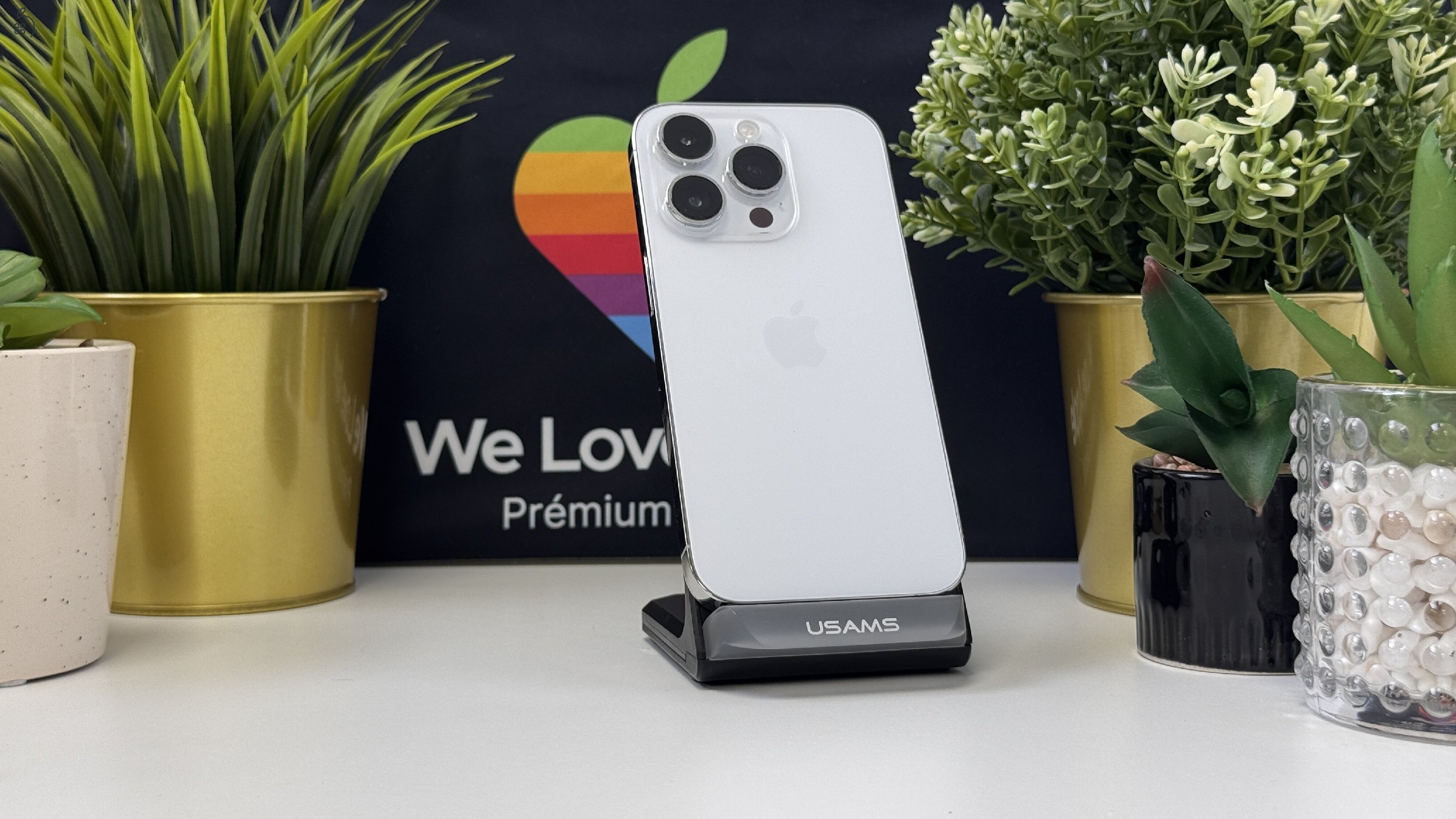 iPhone 14 Pro 128GB Ezüst, Független - 1ÉV Garancia, Számla