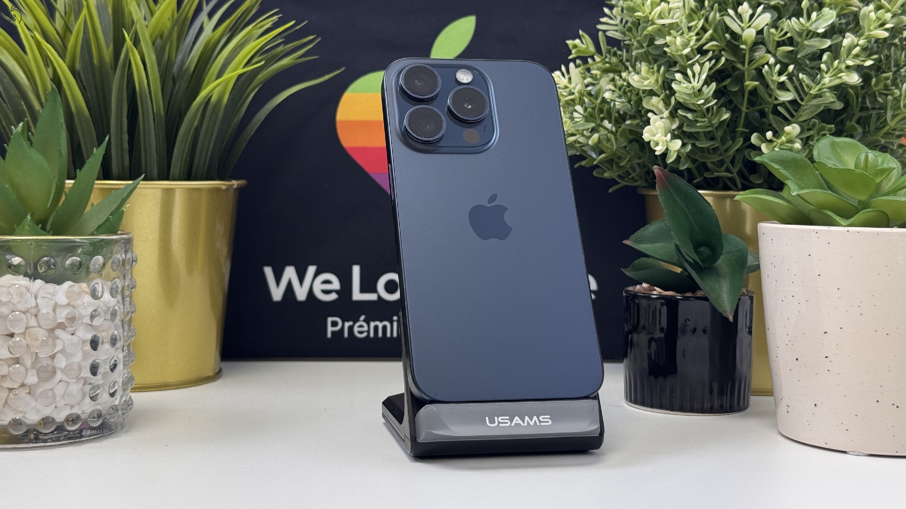 iPhone 15 Pro 128GB Kék, Független - 1ÉV Garancia, Számla