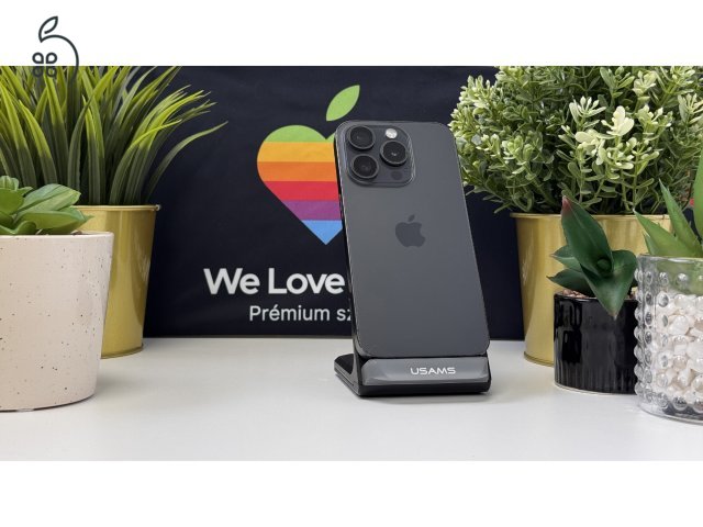 iPhone 15 Pro 128GB Fekete Titán, Független - Számla, 1ÉV Garancia
