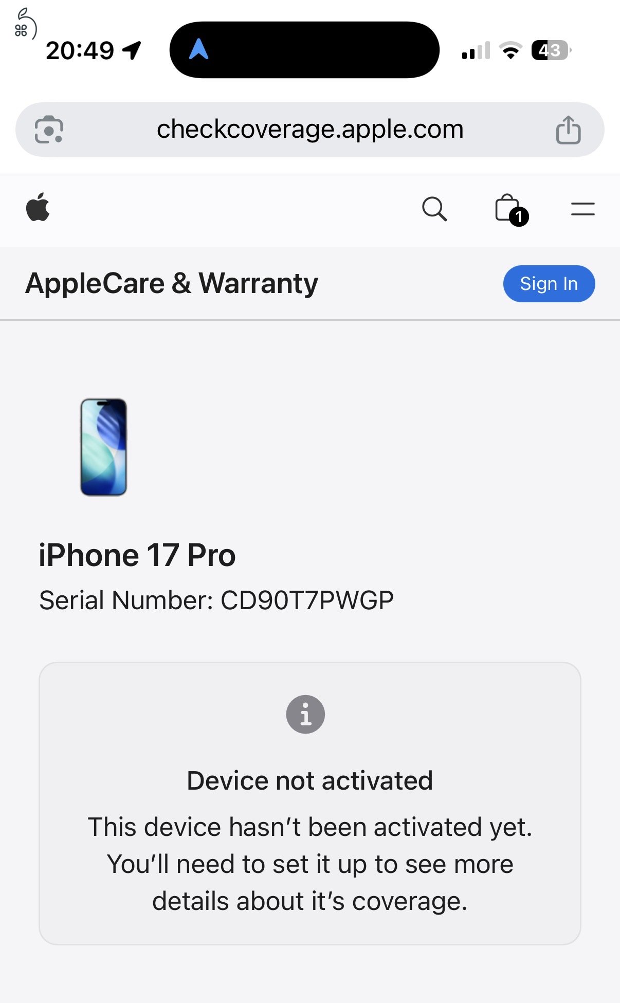 Új Apple iPhone 17 Pro – 256GB