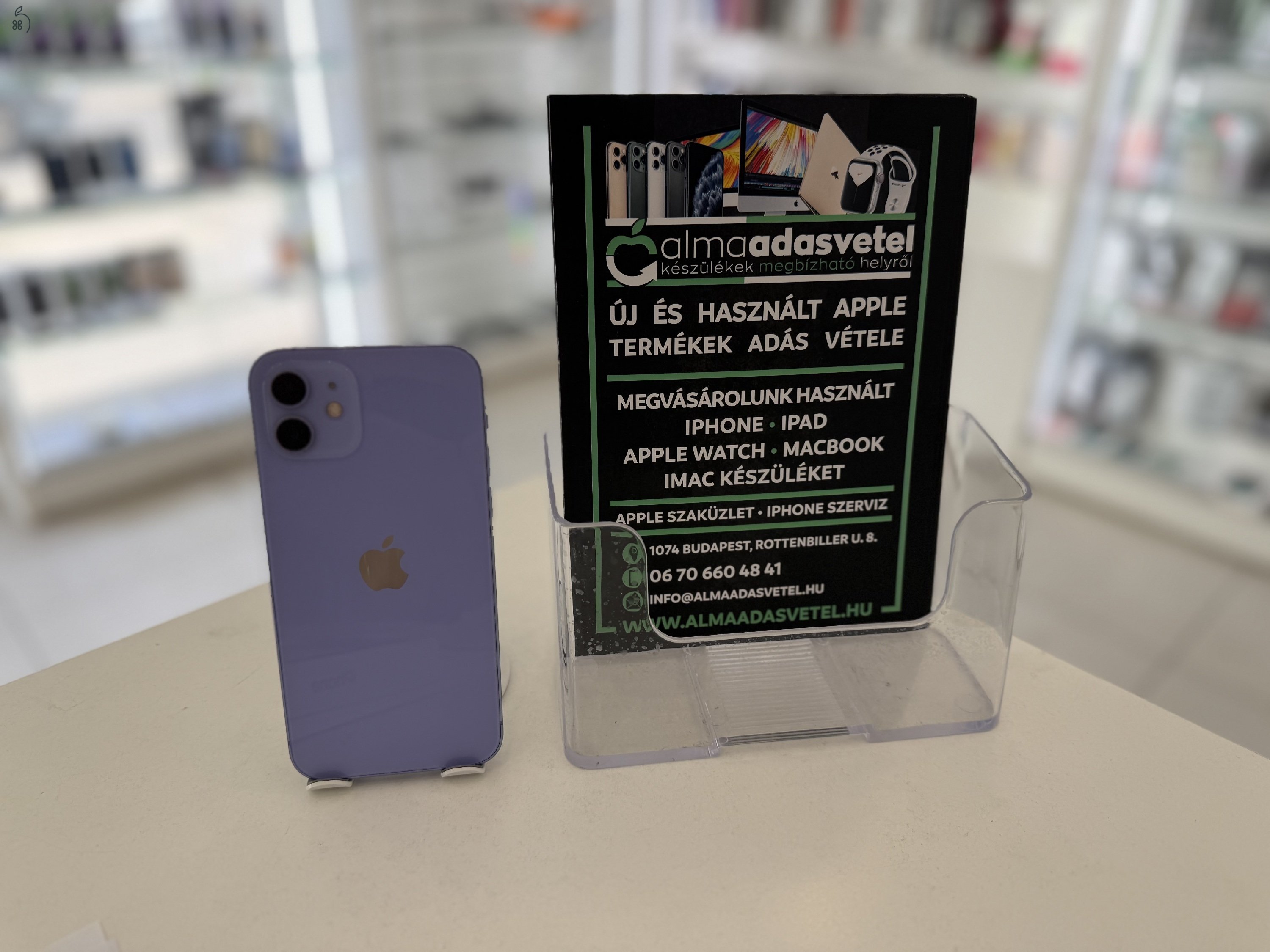 iPhone 12 128GB Független Használt/1 hónap gar./Akku 100%/p4863