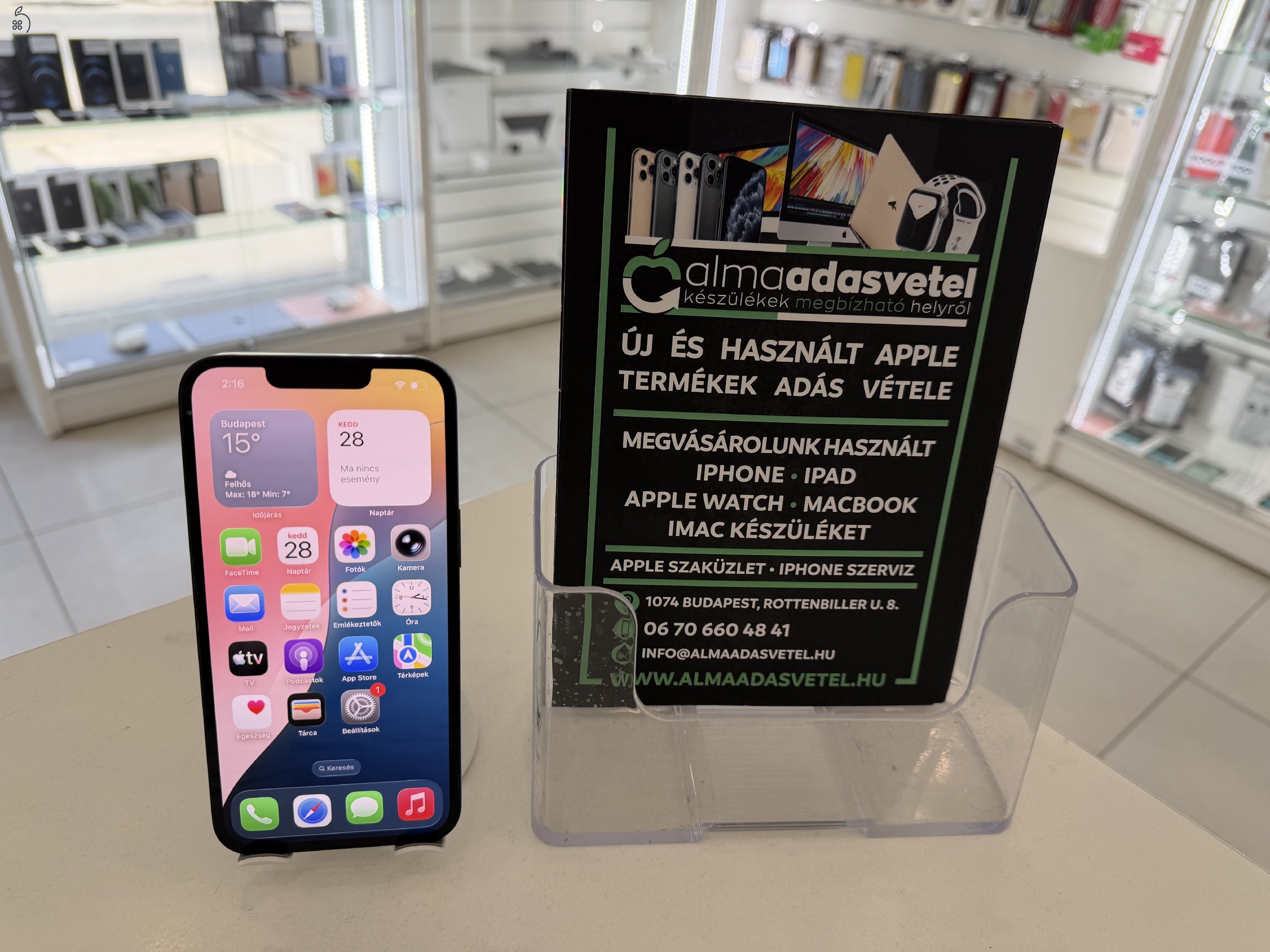 iPhone 13 128GB Független/1 hónap gar./Akku 100%/p4865