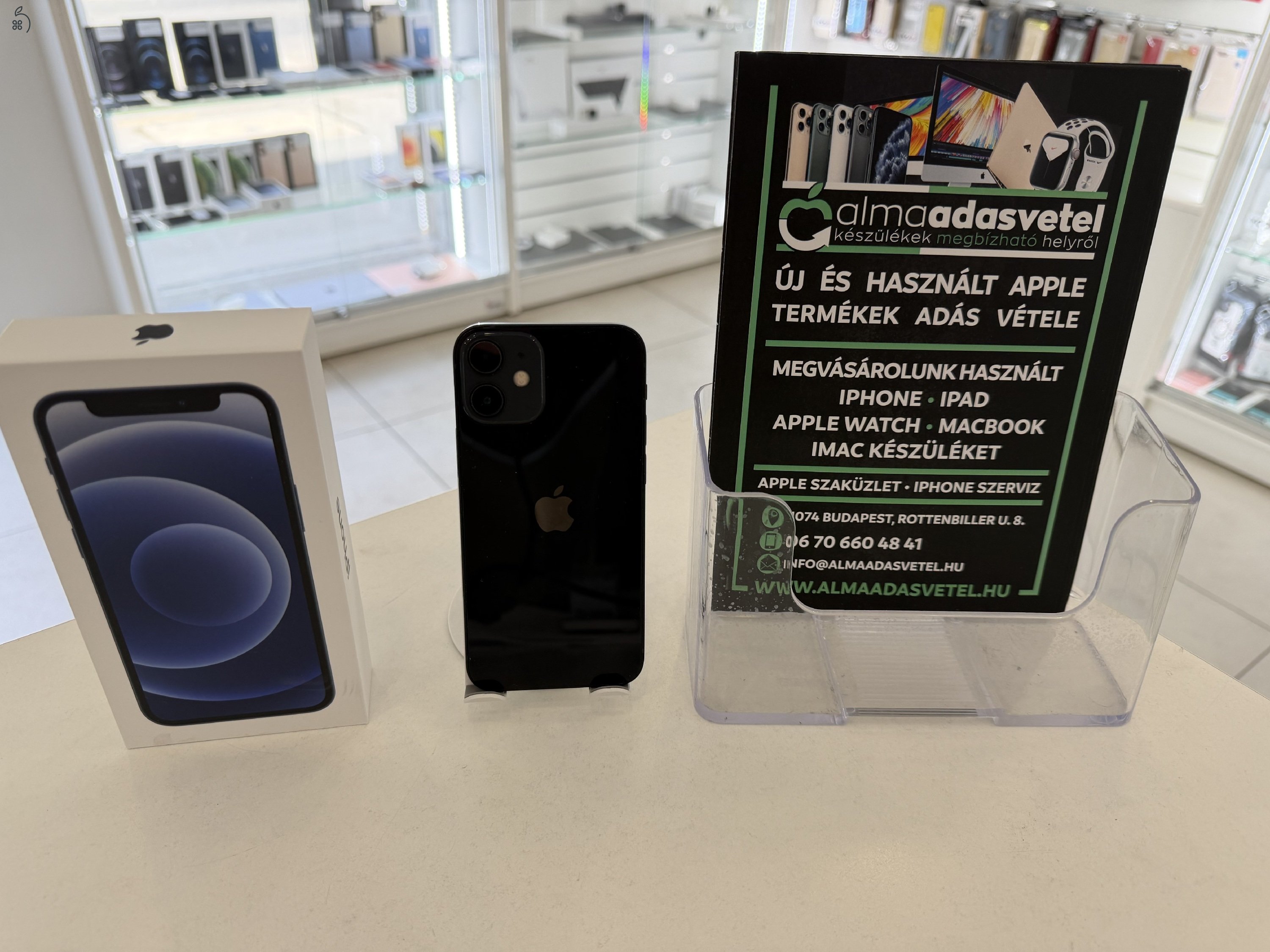 iPhone 12 Mini 128GB Független Újszerű/1 hónap gar./Akku 100%/p4866