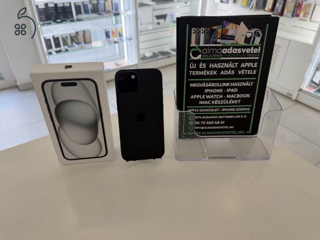iPhone 15 128GB Független Újszerű/1 hónap gar./Akku 87%/p4869