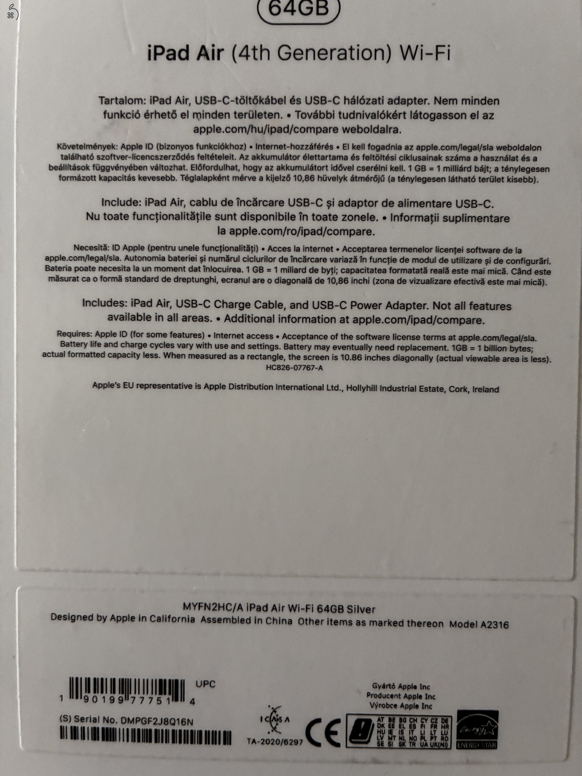 iPad Air 4 (2020) 64GB Wi-Fi 