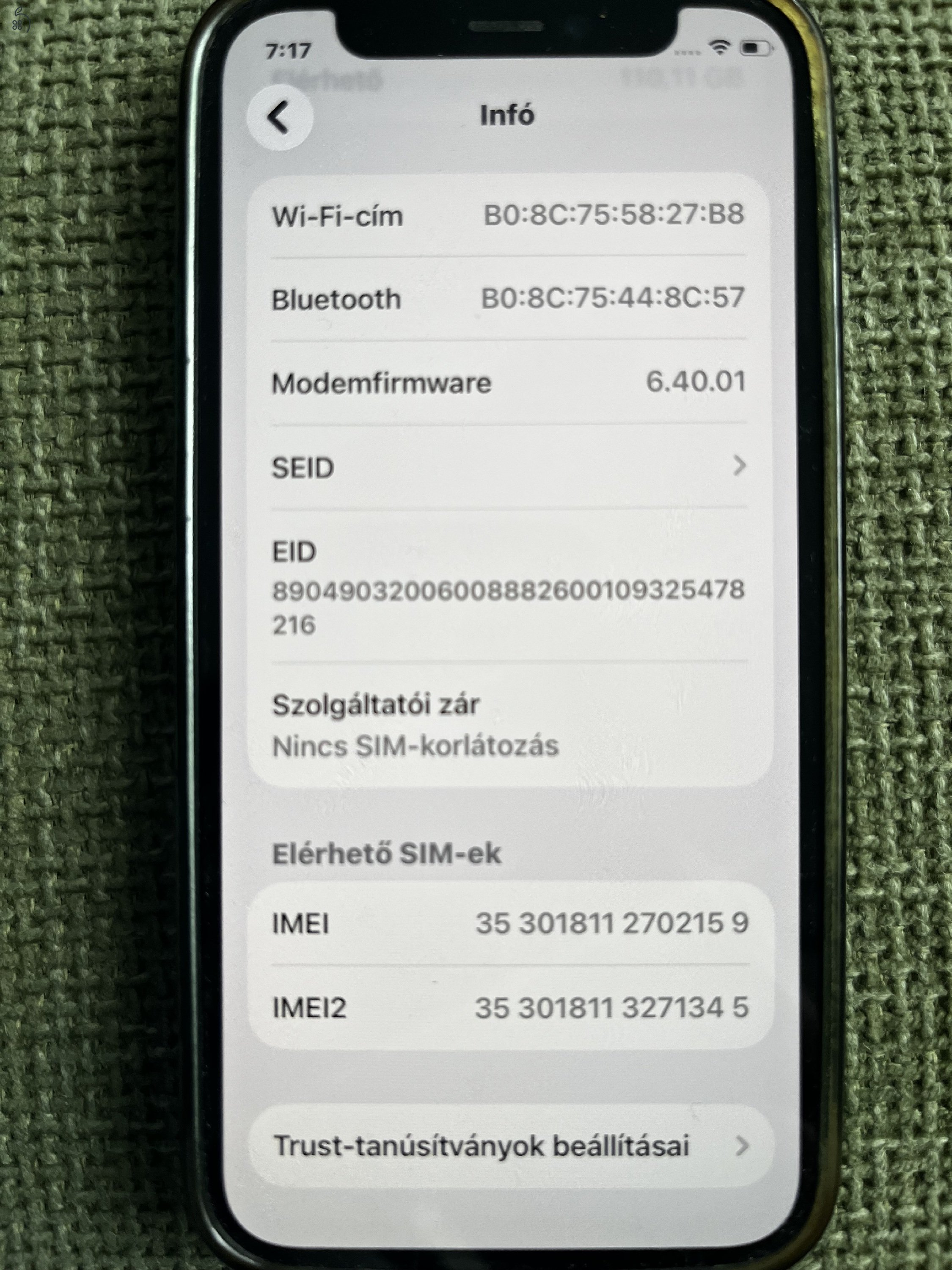 Iphone 12 mini 128gb független